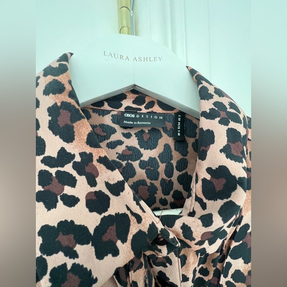 ASOS maxi dress leopard print size us 2 - Picture 3 of 4